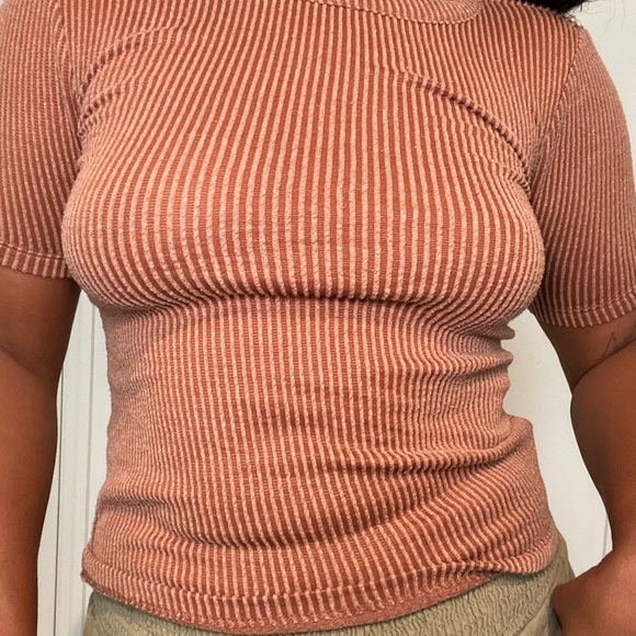 Striped Ribbed Knit Top - Picture 2 of 2